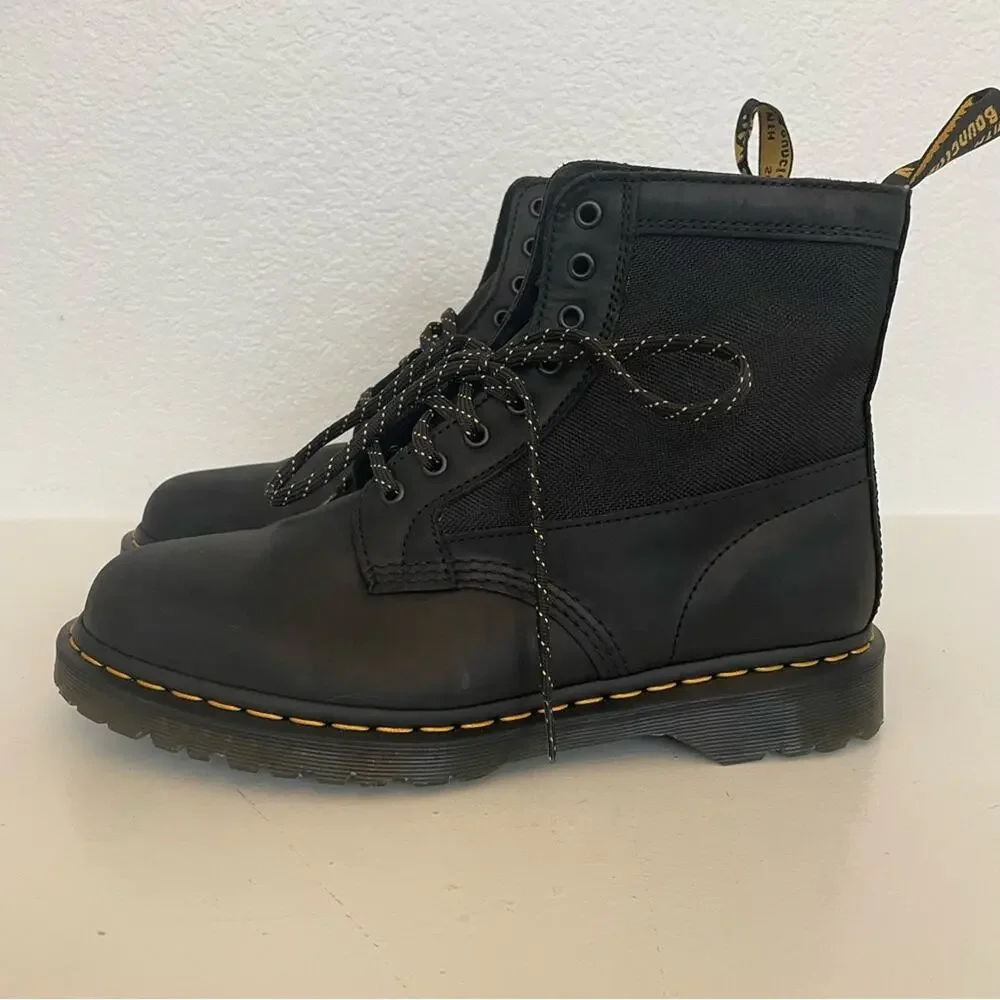 NEW Dr Martens 1460 Panel Black Leather Boots